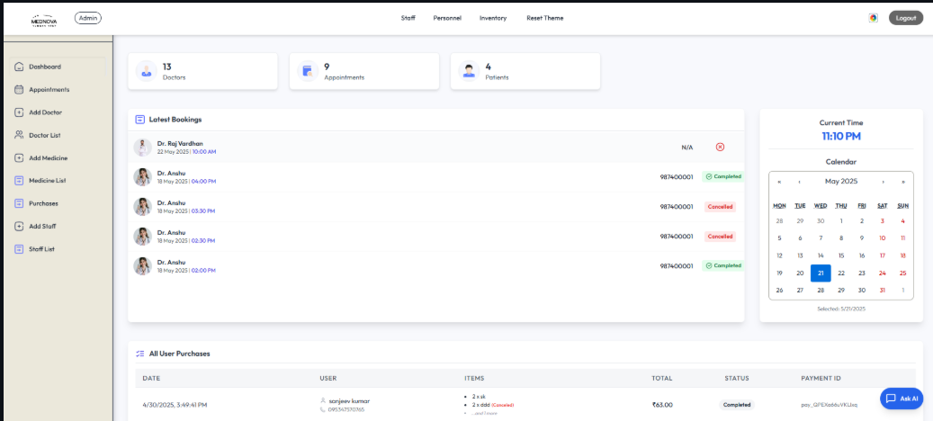 Appointment Booking Platform - Appointment List